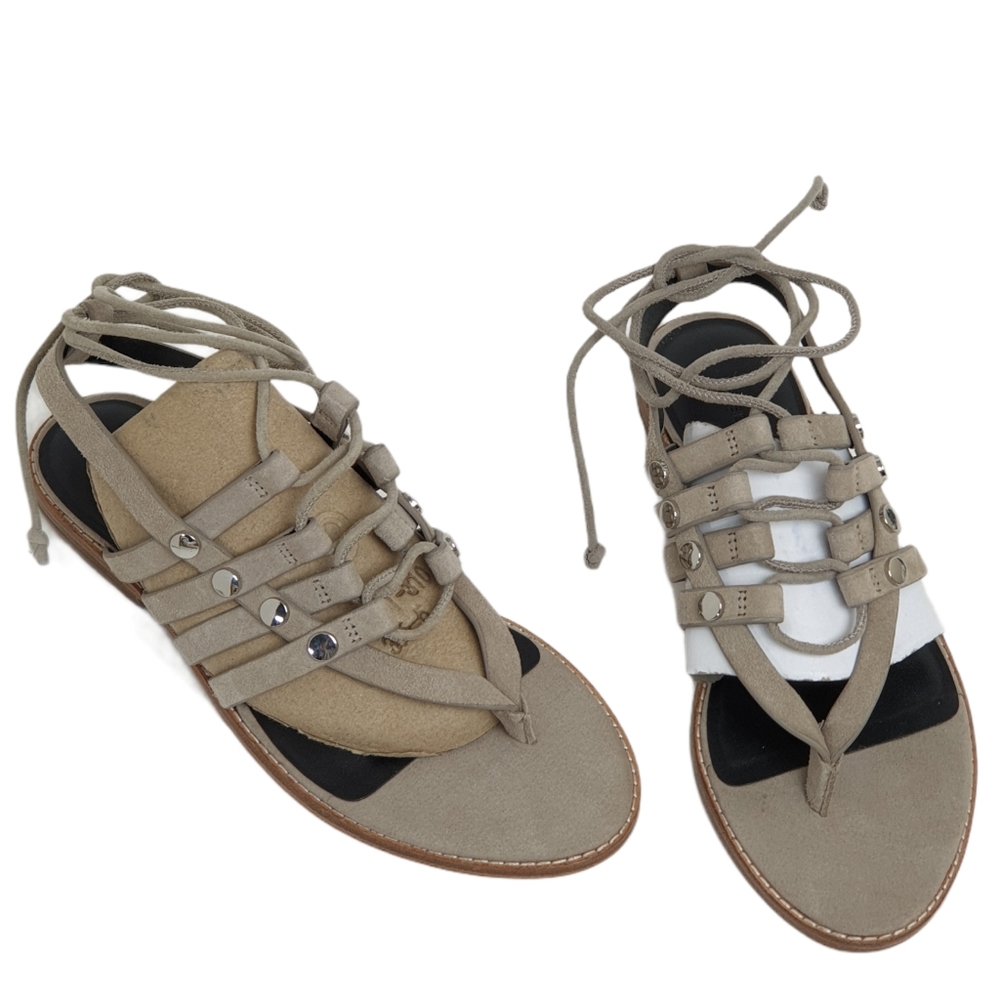 Rebecca Minkoff Evonne Suede Strappy Flat Sandal - Picture 2 of 9